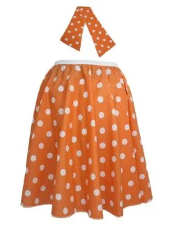 Adults 22" Polka Dot Spot Rockerbilly Rock N Roll Skirt & Neck Scarf 1950s Fancy Dress -Halloween Shop 0499dfd6 4e29 497f b4bb 80313770c79c 84021.1653056844