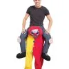 Adults Piggyback Scary Clown I.T Halloween Fancy Dress Costume