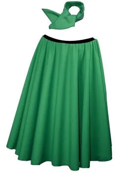 26" Length Rock N Roll Skirt & Neck Tie Emerald Green St Patricks Day Fancy Dress [2 Sizes] -Halloween Shop 08058f9d 83a6 4994 903c 84275379165c 87879.1676463508