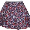 Childs Union Jack Flag Skater Skirt United Kingdom Great Britain UK GB King Charles Coronation Fancy Dress [Age 8-12 Years]
