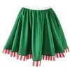 Childs Festive Christmas Santa's Little Helper Elf Green Skater Skirt