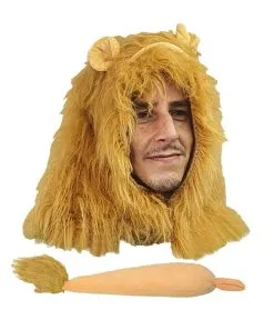 Wizards Cowardly Lion Christmas Pantomime Fancy Dress Big Cats Mane Ears & Tail Fancy Dress [One Size]