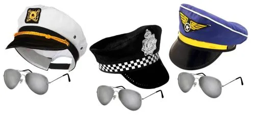 Police Captain Sargeant Sailor Captain Airline Pilot Peaked Hat & Glasses Fancy Dress Kit -Halloween Shop 112995c4 1495 408e 81c2 8870c121bace 32319.1628692953