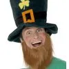 Irish Leprechaun Hat With Ginger Beard St Patricks Day Ireland Fancy Dress