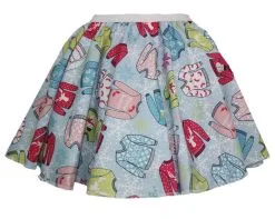 Womans Pale Blue Christmas Jumper Skater Skirt Fancy Dress Accessory