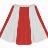 Childs England Football Rugby St Georges Day Red & White 15" Two Tone Skater Skirt