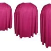 Adults Fuschia Pink Custom Made Super Hero Cape Fancy Dress Accessory