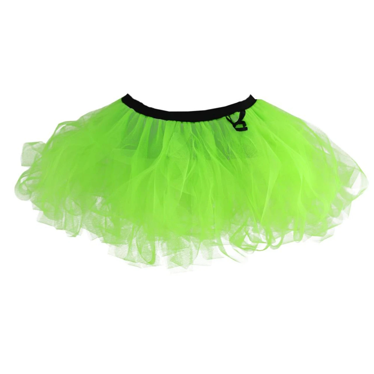 12" Neon Cyber Tutu With Black Waistband Ladies 1990's Rave Tutu Coloured Fancy Dress 2 12" Neon Cyber Tutu With Black Waistband Ladies 1990's Rave Tutu Coloured Fancy Dress - Image 2