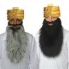 Arabian Sultan Genie Arabic Hat & Beard Fancy Dress Costume Accessories