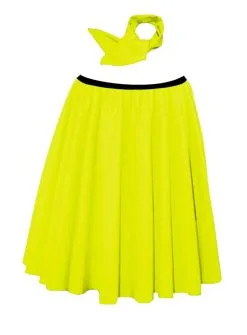 Adults 22" Length Neon Colours Rock & Roll Skirt & Neck Tie 1950's Fancy Dress -Halloween Shop 23a92ca9 8d5a 43cf b964 695e4c79b7f1 10487.1681818008