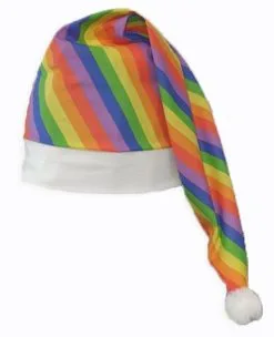 Rainbow Pride Wee Willy Winky Victorian Story Telling Night Cap Fancy Dress Hat
