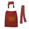 The Dragons Den Royal Stewart Scottish Tartan Red Kilt Fancy Dress Costume Set