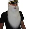 Adults Captain Birdseye Hat & Beard Sailor Fancy Dress Accessory 2pc Set