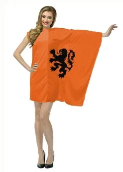 Adults Netherlands Leo Belgicus National Flag Dress Patriotic Supporters Fancy Dress Costume [2 Sizes]