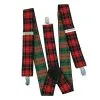 Scottish Red Tartan Punk Braces Suspenders Burns Night Fancy Dress