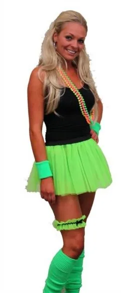 Womens Neon Coloured Pleated 4 Pcs Tutu Skirt Fancy Dress Sets -Halloween Shop 362f13c3 f987 4afa 8b1f 6d6440c3b0af 04209.1652262577