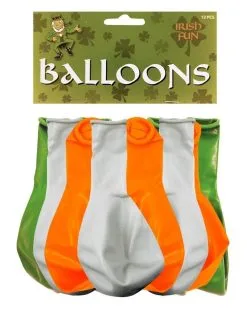 15x 23cm Balloons St Patricks Day Irish Ireland National Flag Colour Decorations