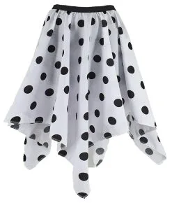 Cruella Deville Dalmation Spot Handkerchief Skirt Childs