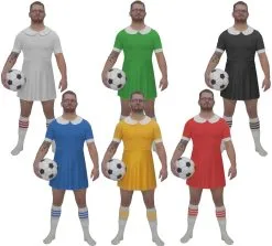 Mens Coloured World Cup Football Dress Costume Funny Soccer Fancy Dress UK