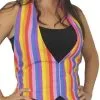 Childs Size Rainbow Wonka Fancy Dress Backless Waistcoat