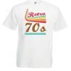 Mens White Retro 70's Dance Disco Fashion Hippy Vintage Printed T-Shirt