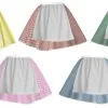 Adults 15" Length Gingham Skater Skirt With Apron Country Barn Dance Western Cowgirl World Book Day Fancy Dress Costume Accessory