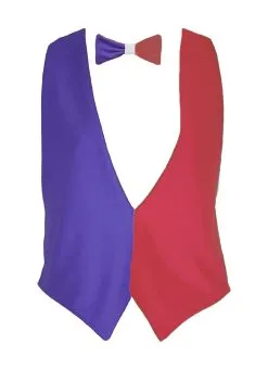 Childs France French National Flag Backless Waistcoat & Bowtie Fancy Dress [2 Sizes]