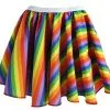Adults 15" Skater Skirt Rainbow Pride LGBT Festival Celebration Fancy Dress [2 Sizes]