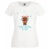 Ladies White Merry Christmas My Deer Funny X-Mas T-Shirt Ideal Secret Santa Gift