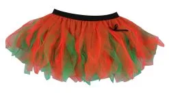 Ladies Emerald Green & Orange Halloween Cyber Tutu Skirt Ireland Fancy Dress