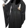 Ladies Morticia Adams Gothic Dress TV Movie Film Halloween Fancy Dress Costume [2 Sizes]