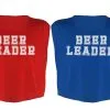 Mens Stag Night Beer Leader Crop Top & Poms Belly Top Cheer Leader Fancy Dress