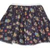 Childrens Age 8-12 Navy Blue Teddy Bear 15" Printed Skater Skirt Fancy Dress