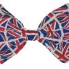 Childs Union Jack Flag Giant Bowtie United Kingdom Great Britain UK GB King Charles Coronation Fancy Dress [Age 8-12 Years]