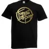 Unisex Black 1970s 80s 90s Top Of The Pops Gold Vinyl Music T-Shirt