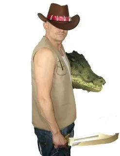 Crocodile Mick Dundee Australian Fancy Dress Costume Hat & Waistcoat -Halloween Shop 88802a6e 39b1 4b09 91f0 18ae392641c0 35258.1674746820