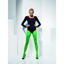 Smiffys Fever Ladies Green Opaque Tights One Size