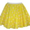 Ladies Yellow Polka Dot 15" Skater Skirt Rock & Roll Fancy Dress
