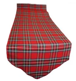 Traditional Scottish Red Royal Stewart 1 Tartan Table Runner Burns Night Supper