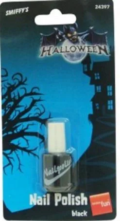 Black Nail Halloween Polish Witch Fancy Dress