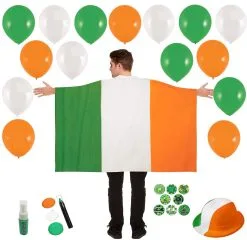 St Patricks Day Irish Ireland Football Rugby Supporters 6 Piece Kit