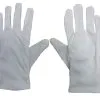 Gents White Satin Ripper Gloves Halloween Doctor Jeckle Gloves