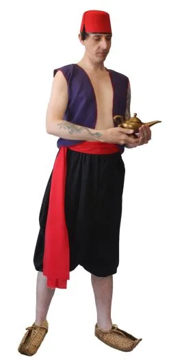 Adults Aladdin Arabian Street Rat Book Day Movie Fancy Dress Costume [2 Sizes]