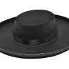 Adults Budget Black Felt Highwayman Bandit Zorro Vendetta Style Fancy Dress Hat