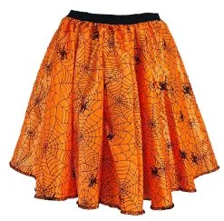Childs 8-12 Years Spiderweb Design 15" Skater Skirt Halloween Fancy Dress [2 Colours] -Halloween Shop 9718d3f9 039e 4d6a 8e48 76511295e005 53631.1663944715