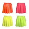 Ladies Neon Full Circle 15 Inch Skater Skirts 1980's Rave Festival Fancy Dress