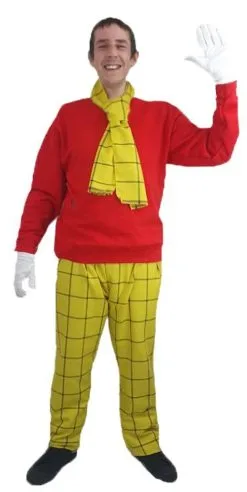 Adults Rupert Old English Comic Strip Animal World Book Day Movie Fancy Dress Costume [2 Sizes]