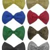 Giant Oversized Sequin Bowtie Dickie Bow 11"x 8" Clown Fancy Dress Accessory [8 Colours]