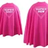 Cerise Pink 35" Or 48" Length Customisable Superhero Cape Hen Party Hen Night Fancy Dress