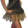 Ladies Camouflage Cyber Tutu Skirt, Bullet Belt & Sash Army Hen Party Fancy Dress [One Size UK 8-12]